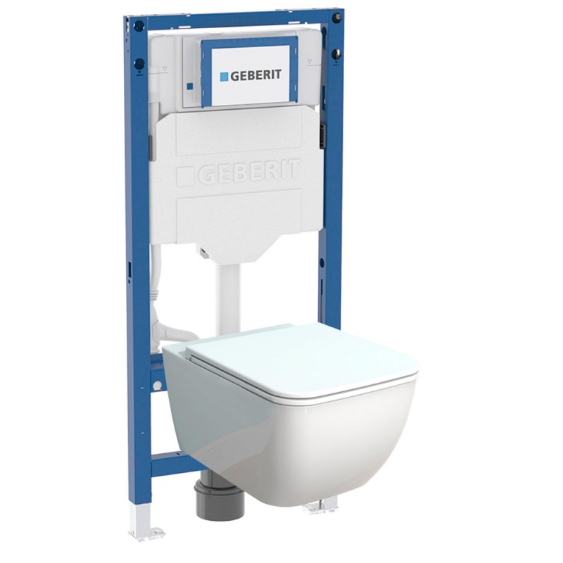 500.950.00.VI Комплект инсталляция Geberit Duofix Sigma 12 UP320 111.950.00.6 с унитазом безободковым Smartflow Vigente SMF811-WH (большой унитаз для больших людей)