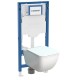 500.950.00.VI Комплект инсталляция Geberit Duofix Sigma 12 UP320 111.950.00.6 с унитазом безободковым Smartflow Vigente SMF811-WH (большой унитаз для больших людей)