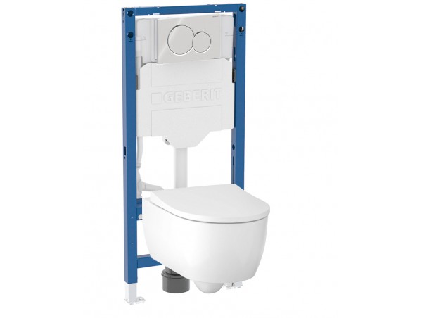 500.950.01.I Комплект инсталляция Geberit Duofix Sigma 12 UP320 111.950.00.6 с кнопкой Sigma 01 с унитазом безободковым iCon 501.664.00.1
