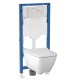 500.950.01.S Комплект инсталляция Geberit Duofix Sigma 12 UP320 111.950.00.6 с кнопкой Sigma01 с унитазом безободковым Smyle Square 500.683.00.2