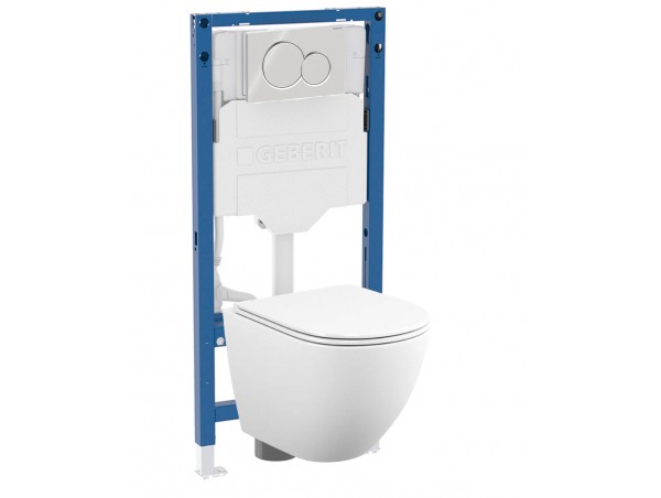 500.950.01.T12 Комплект инсталляция Geberit Duofix Sigma 12 UP320 111.950.00.6 с кнопкой Sigma01 с унитазом безободковым