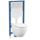 500.950.01.T12 Комплект инсталляция Geberit Duofix Sigma 12 UP320 111.950.00.6 с кнопкой Sigma01 с унитазом безободковым