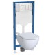 500.950.30.A Комплект инсталляция Geberit Duofix Sigma 12 UP320 111.950.00.6 с кнопкой Sigma20 с унитазом безободковым Acanto 500.600.01.2