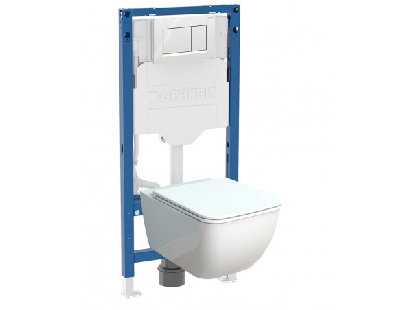 500.950.30.VI Комплект инсталляция Geberit Duofix Sigma 12 UP320 111.950.00.6 с кнопкой Sigma20 с унитазом безободковым Smartflow Vigente SMF811-WH (большой унитаз для больших людей)
