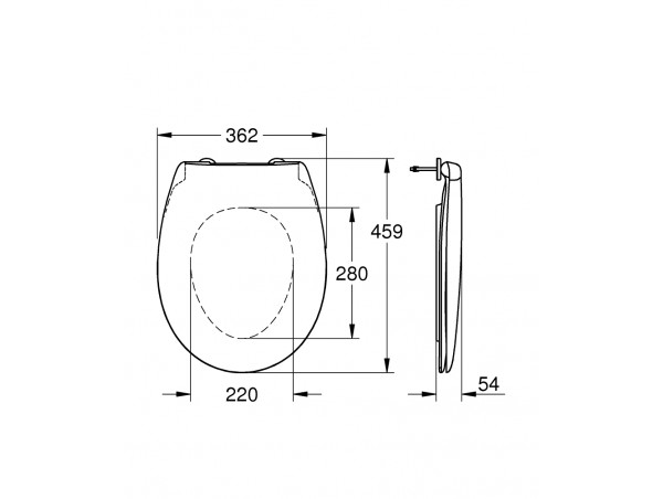 Сиденье с крышкой для унитаза Grohe Bau Ceramic 39492000