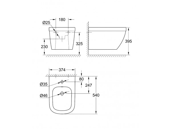 Биде подвесное Grohe Euro Ceramic 3920800H Биде подвесное Grohe Euro Ceramic 3920800H