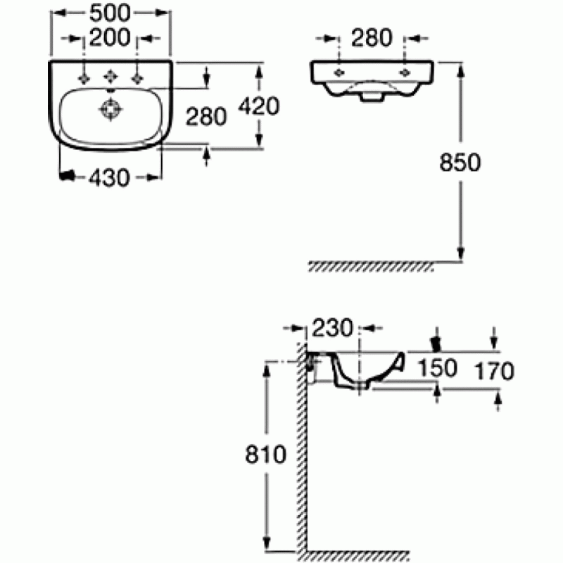 Раковина подвесная Roca Debba 32799600Y