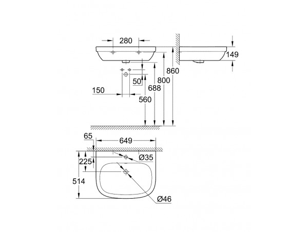 Раковина подвесная Grohe Euro Ceramic 3932300H
