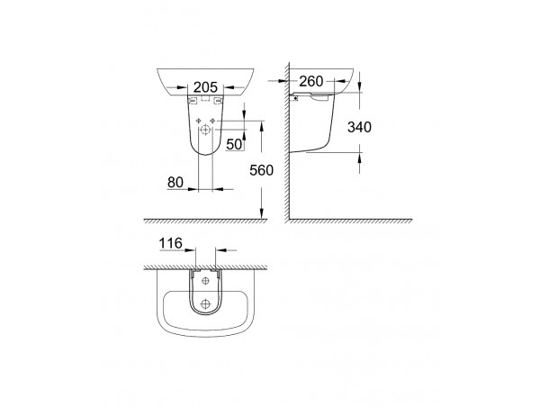 Раковина подвесная Grohe Bau Ceramic 39440000