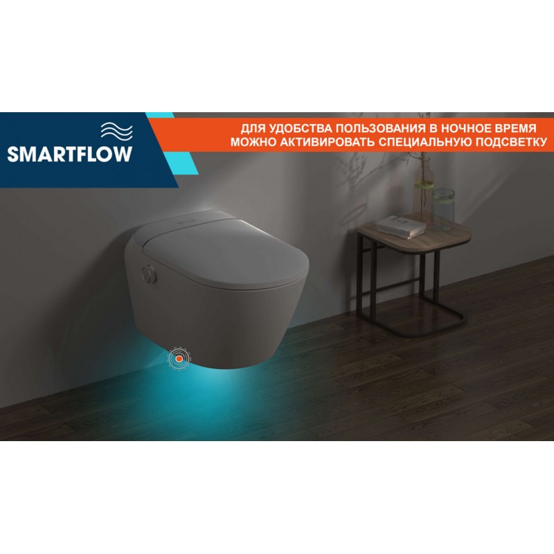 Унитаз-биде SmartFlow со встроенным феном для осушки интимных зон SMF3017T-WH Унитаз-биде SmartFlow со встроенным феном для осушки интимных зон SMF3017T-WH