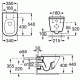 Инсталляция Grohe 38772BL2 в комплекте с унитазом безободковым Roca The Gap 34647L000 (черная матовая кнопка)