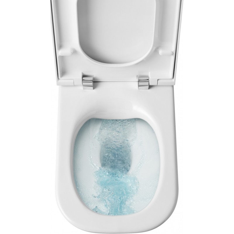 Инсталляция Grohe 38772BL2 в комплекте с унитазом безободковым Roca The Gap 34647L000 (черная матовая кнопка)