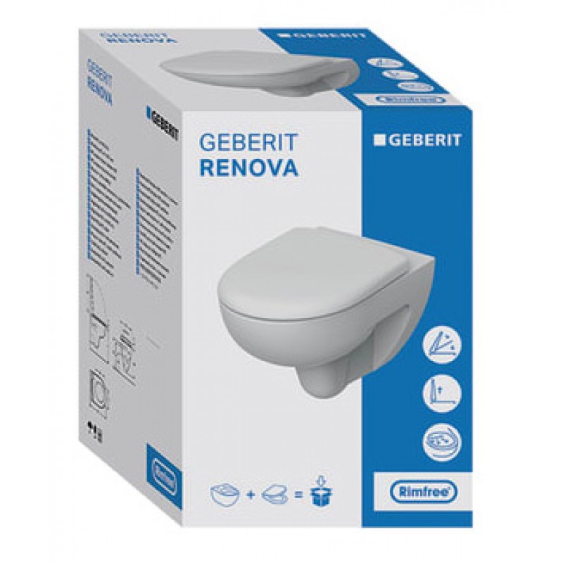 Унитаз подвесной безободковый Geberit Renova Nr. 1 500.801.00.1 Унитаз подвесной безободковый Geberit Renova Nr. 1 500.801.00.1