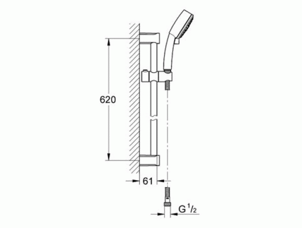 Комплект для ванной со смесителем Grohe Eurosmart Cosmopolitan 116938 (32831000,32825000,27786002)