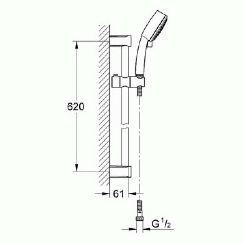Комплект для ванной со смесителем Grohe Eurosmart Cosmopolitan 116938 (32831000,32825000,27786002)