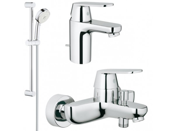 Комплект для ванной со смесителем Grohe Eurosmart Cosmopolitan 116938 (32831000,32825000,27786002)