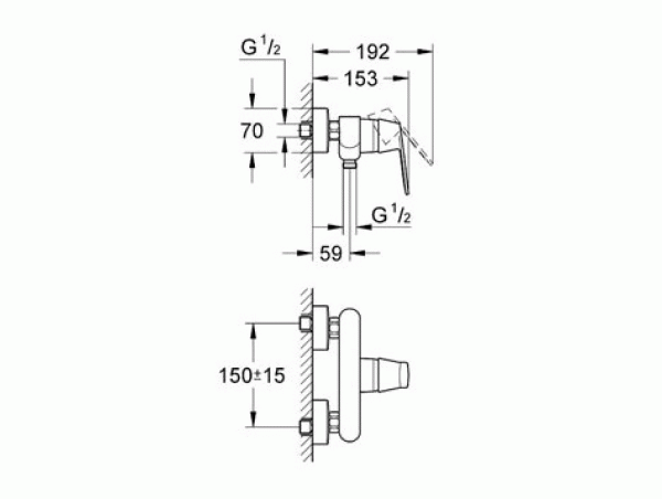 Комплект для душа со смесителем Grohe Eurosmart Cosmopolitan 116939 (32837000,32825000,27786002)