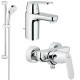 Комплект для душа со смесителем Grohe Eurosmart Cosmopolitan 116939 (32837000,32825000,27786002) Комплект для душа со смесителем Grohe Eurosmart Cosmopolitan 116939 (32837000,32825000,27786002)