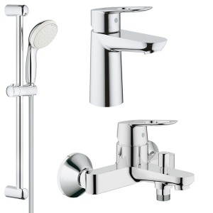 Комплект для ванной со смесителем Grohe BauLoop 121827 / 118105 (23341000,23337000,27598001) NB0056