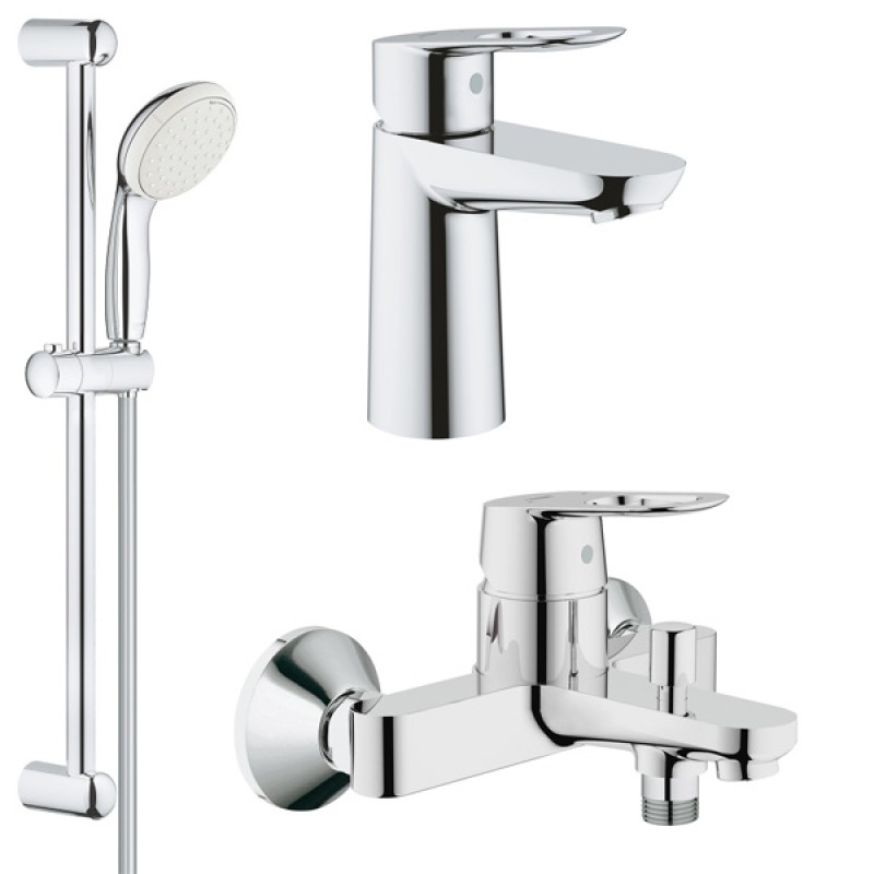 Комплект для ванной со смесителем Grohe BauLoop 121827 / 118105 (23341000,23337000,27598001) NB0056