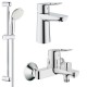 Комплект для ванной со смесителем Grohe BauLoop 121827 / 118105 (23341000,23337000,27598001) NB0056