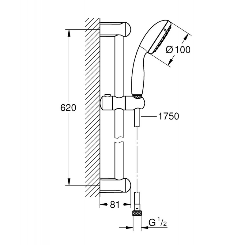 Комплект для ванной со смесителем Grohe Eurosmart 123570N (33300003,33265003,27853001) NB0042