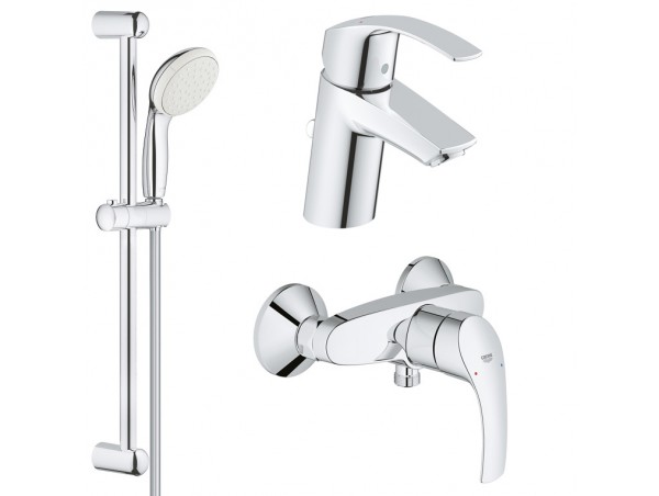 Комплект для душа со смесителем Grohe Eurosmart 123576 (33555002,33265002,27853001)