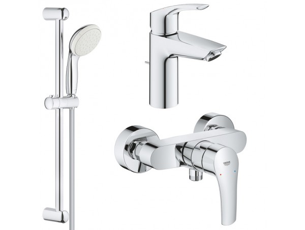 Комплект для душа со смесителем Grohe Eurosmart 2021 123576N (33555003,33265003,27924001)