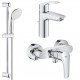Комплект для душа со смесителем Grohe Eurosmart 2021 123576N (33555003,33265003,27924001)