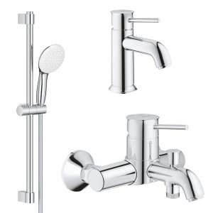 Комплект для ванной со смесителем Grohe BauClassic 124404 (32865000,23162000,27853000) NB0057