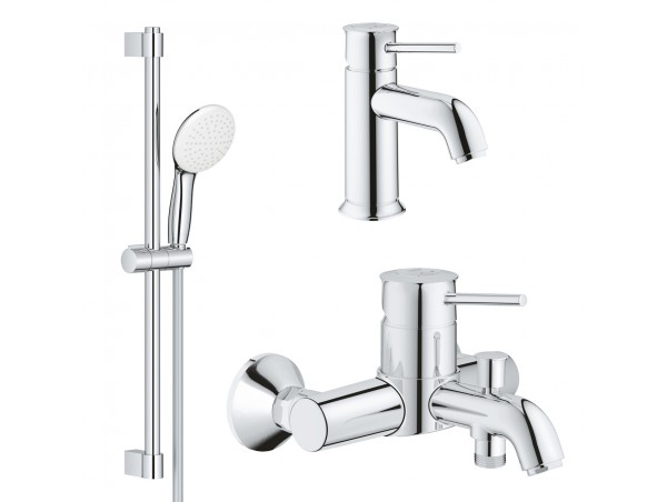Комплект для ванной со смесителем Grohe BauClassic 124404 (32865000,23162000,27853000) NB0057