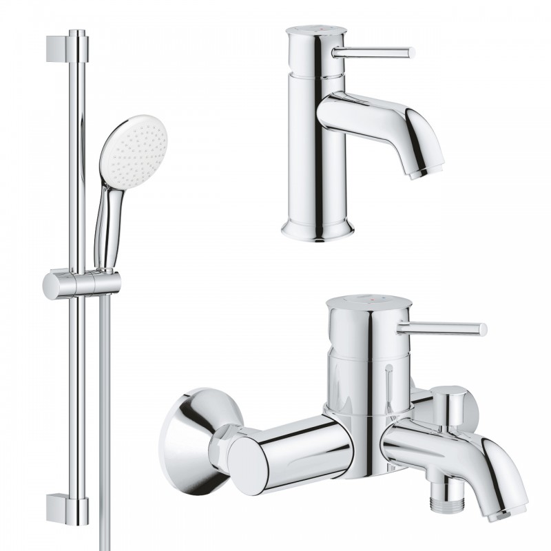 Комплект для ванной со смесителем Grohe BauClassic 124404 (32865000,23162000,27853000) NB0057