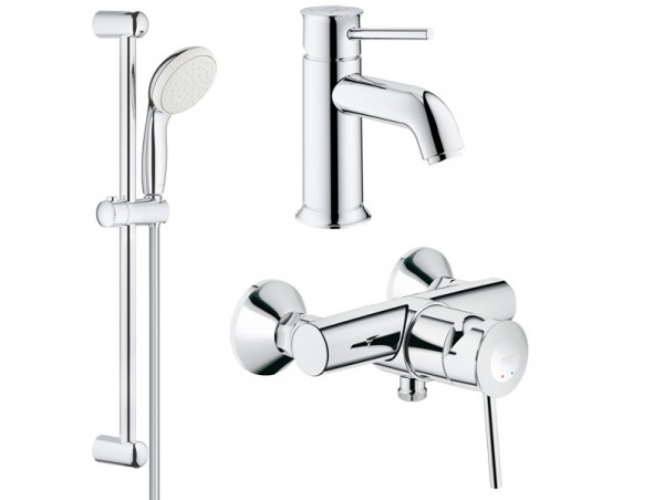 Комплект для душа со смесителем Grohe BauClassic 124404D (32867000,23162000,27853001)