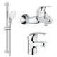 Комплект для ванной со смесителем Grohe Euroeco 124428 (32743000,32734000,27853000) NB0003