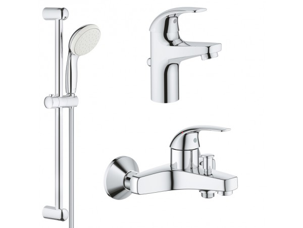 Комплект для ванной со смесителем Grohe BauCurve 23599-32805 (23599000,32805000,27924001)