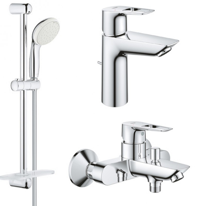Комплект для ванной со смесителем Grohe BauLoop New 121828 (23602001,23762001,27926001) NB0064