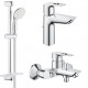 Комплект для ванной со смесителем Grohe BauLoop New 121828 (23602001,23762001,27926001) NB0064