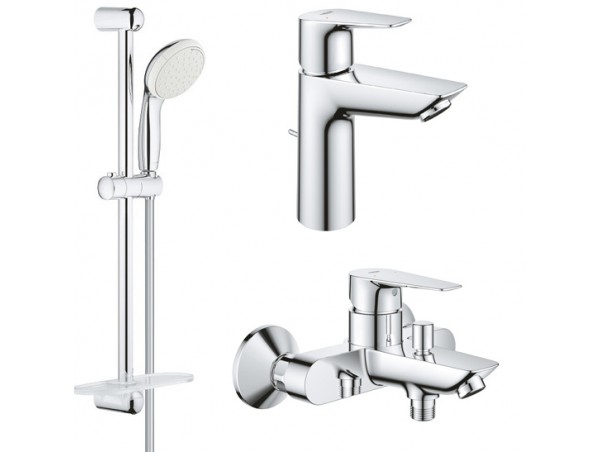Комплект для ванной со смесителем Grohe Bauedge New 23604-23758 (23604001,23758001,27926001) NB0063