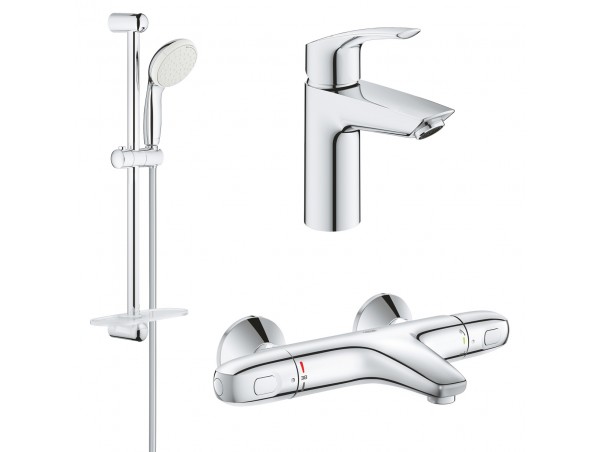 Комплект для ванной с термостатом Grohe Eurosmart Grohtherm 1000 34155-32467 (34155003,32467003,27926001)