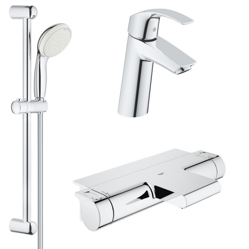 Комплект для ванной с термостатом Grohe Grohtherm 2000 New 34464-23324 (34464001,23324001,27598001) Комплект для ванной с термостатом Grohe Grohtherm 2000 New 34464-23324 (34464001,23324001,27598001)