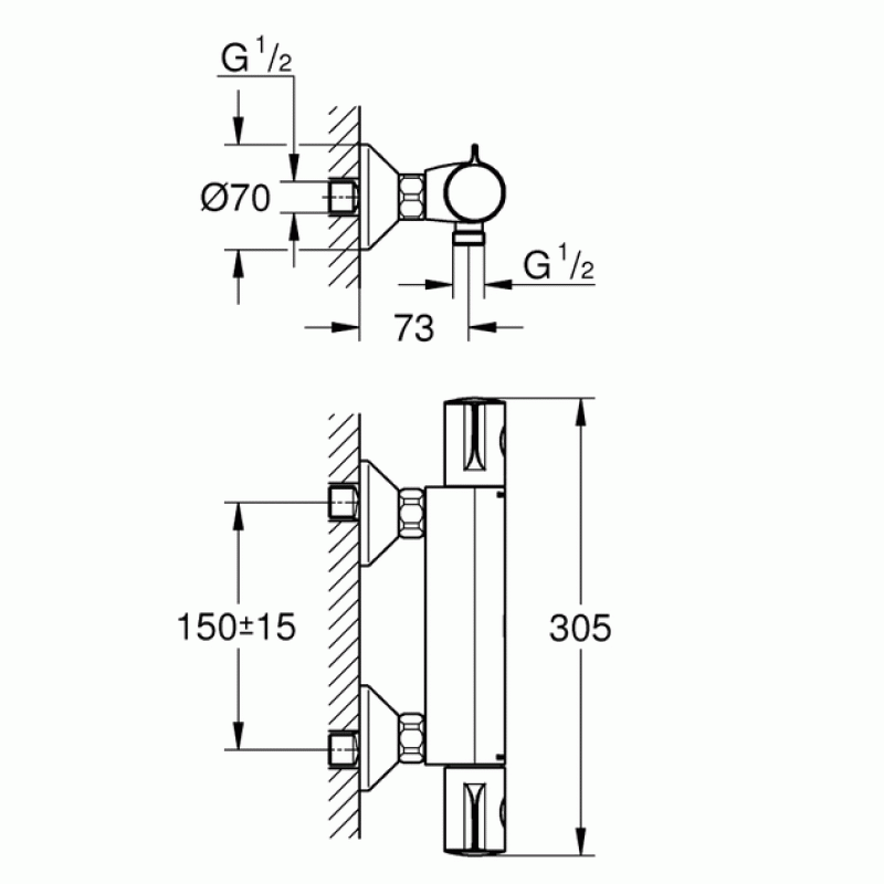 Комплект для душа с термостатом Grohe Eurosmart Grohtherm 800 34558-32467 (34558000,32467002,27926000) Комплект для душа с термостатом Grohe Eurosmart Grohtherm 800 34558-32467 (34558000,32467002,27926000)