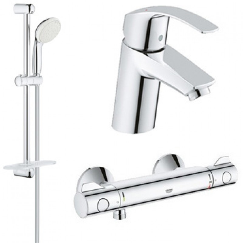 Комплект для душа с термостатом Grohe Eurosmart Grohtherm 800 34558-32467 (34558000,32467002,27926000) Комплект для душа с термостатом Grohe Eurosmart Grohtherm 800 34558-32467 (34558000,32467002,27926000)