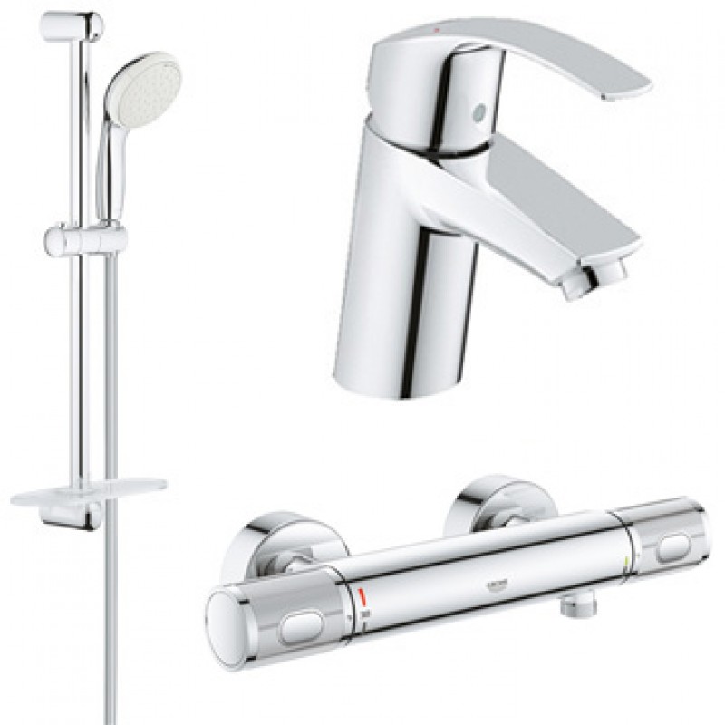 Комплект для душа с термостатом Grohe Eurosmart Grohtherm 1000 Performance 34776-32467 (34776000,32467002,27926000)
