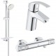 Комплект для душа с термостатом Grohe Eurosmart Grohtherm 1000 Performance 34776-32467 (34776000,32467002,27926000)