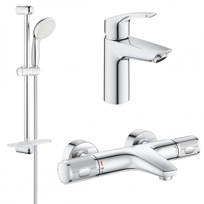 Комплект для ванной с термостатом Grohe Eurosmart Grohtherm 1000 Performance 34779-32467 (34779000,32467003,27926001)