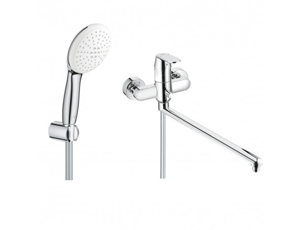 Смеситель для ванны с длинным изливом с душевым гарнитуром Grohe Eurosmart Cosmopolitan 3284727799
