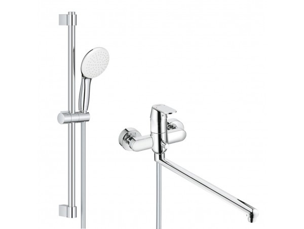 Смеситель для ванны с длинным изливом с душевым гарнитуром Grohe Eurosmart Cosmopolitan 3284727924