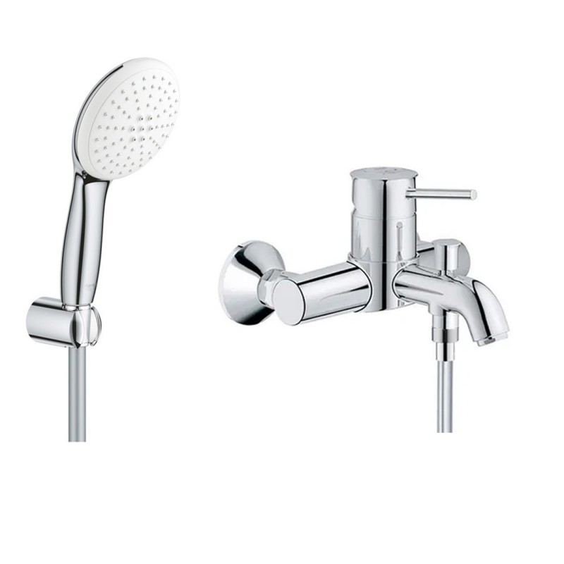 Смеситель для ванны с душевым гарнитуром Grohe BauClassic 3286527799 Смеситель для ванны с душевым гарнитуром Grohe BauClassic 3286527799