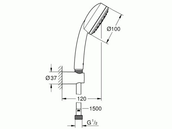 Термостат для душа с душевым гарнитуром Grohe Grohtherm 1000 Performance 3477627799 Термостат для душа с душевым гарнитуром Grohe Grohtherm 1000 Performance 3477627799