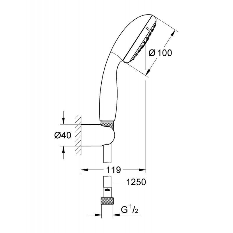 Термостат для ванны с душевым гарнитуром Grohe Grohtherm 2000 New 3446427799